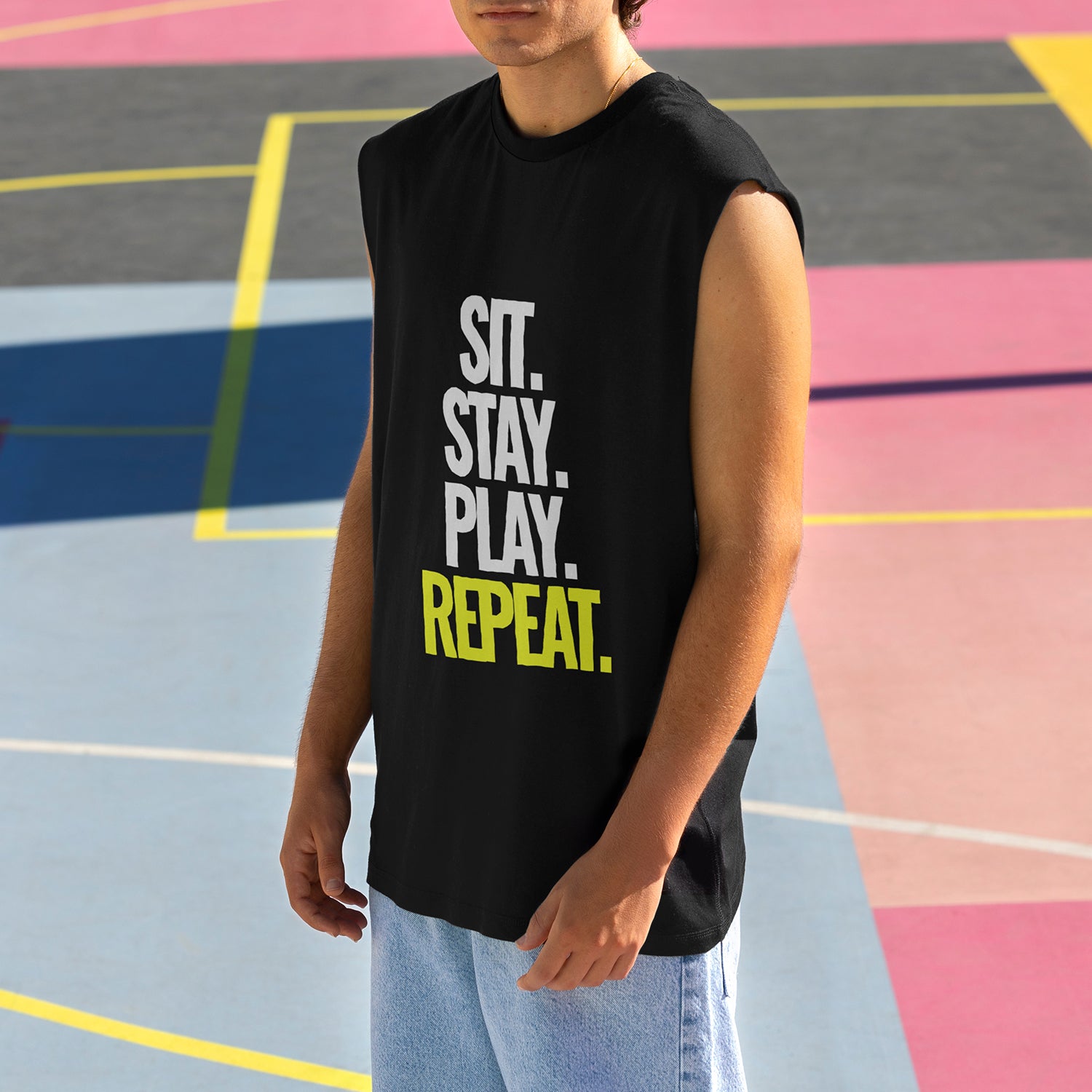 'Sit Stay Play Repeat' Tank Top